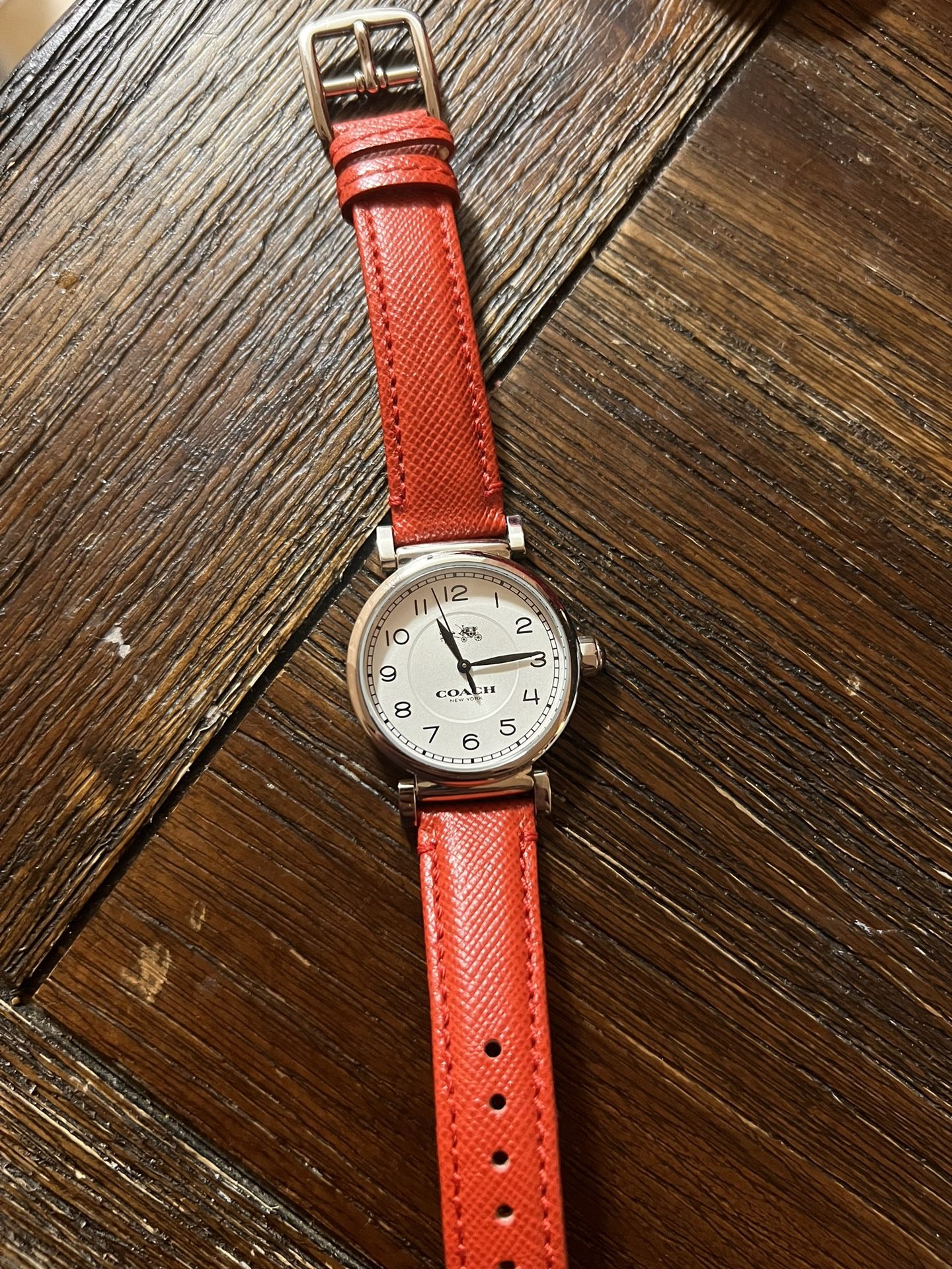 Coach watch red New