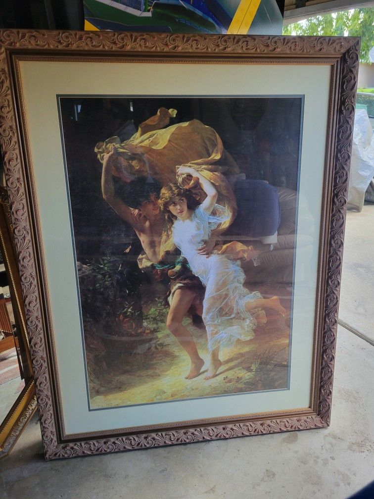 Pierre Aguste 1880 The Storm Framed Picture