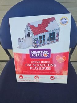 Heart to Tail Gnome House Cat Scratching Playhouse