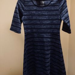 Kids Size 10-12 Blue Skater Dress 
