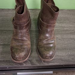 Freebird By Steven Black Distressed Biker Combat Moto Boots 9