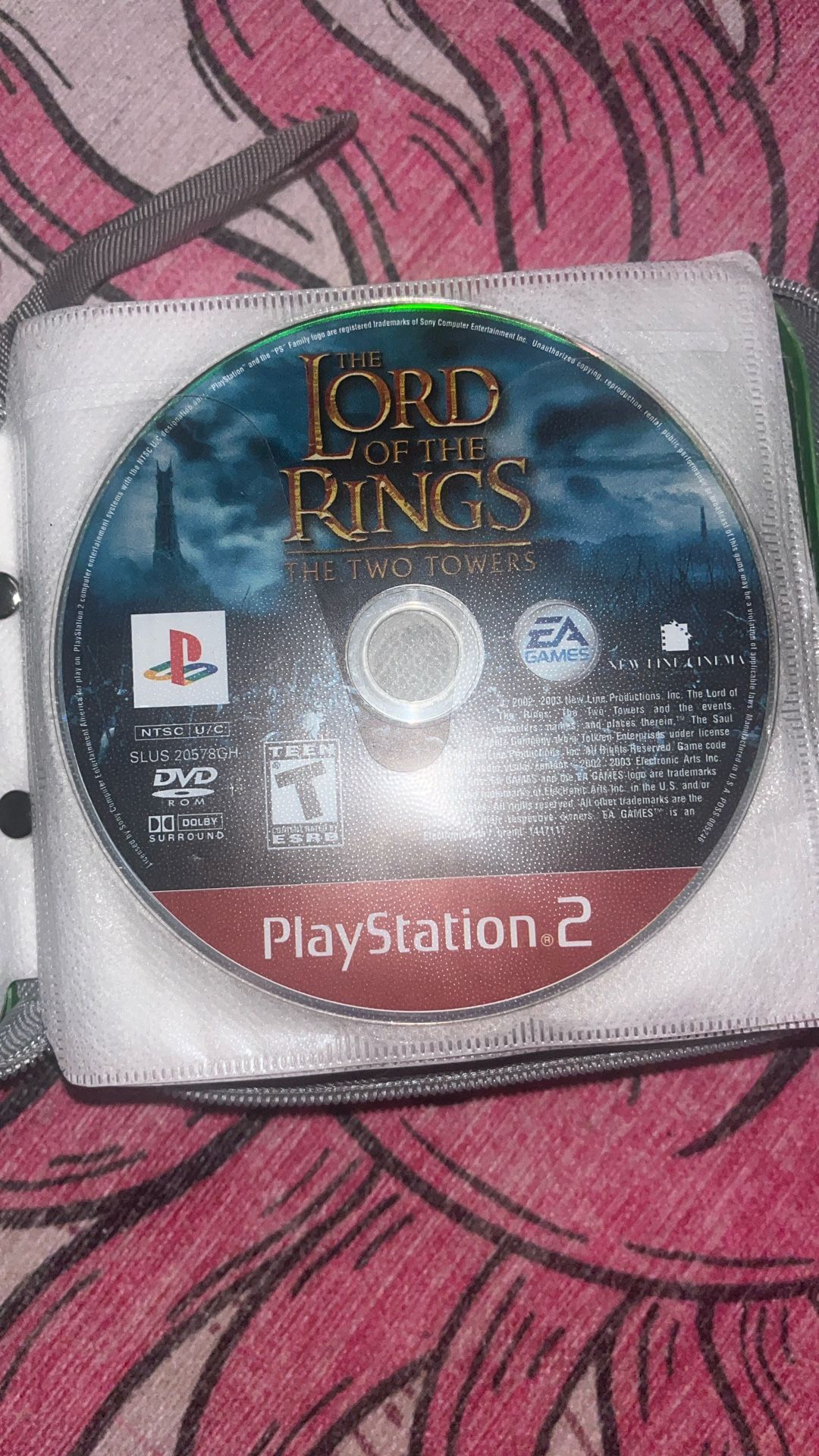 Lord Of The Rings Two Towers Game PS2