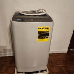 17.6Lbs Portable Washing Machine, Full-Automatic Portable Compact Washer with Drain Pump