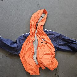 Kids Denver Bronco wind breaker jacket size med