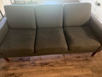 3-Seat Sofa with Wood Legs