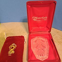 Waterford Crystal  1987 Days Of Christmas Ornament Calling Colly Birds Original Box-$25.00