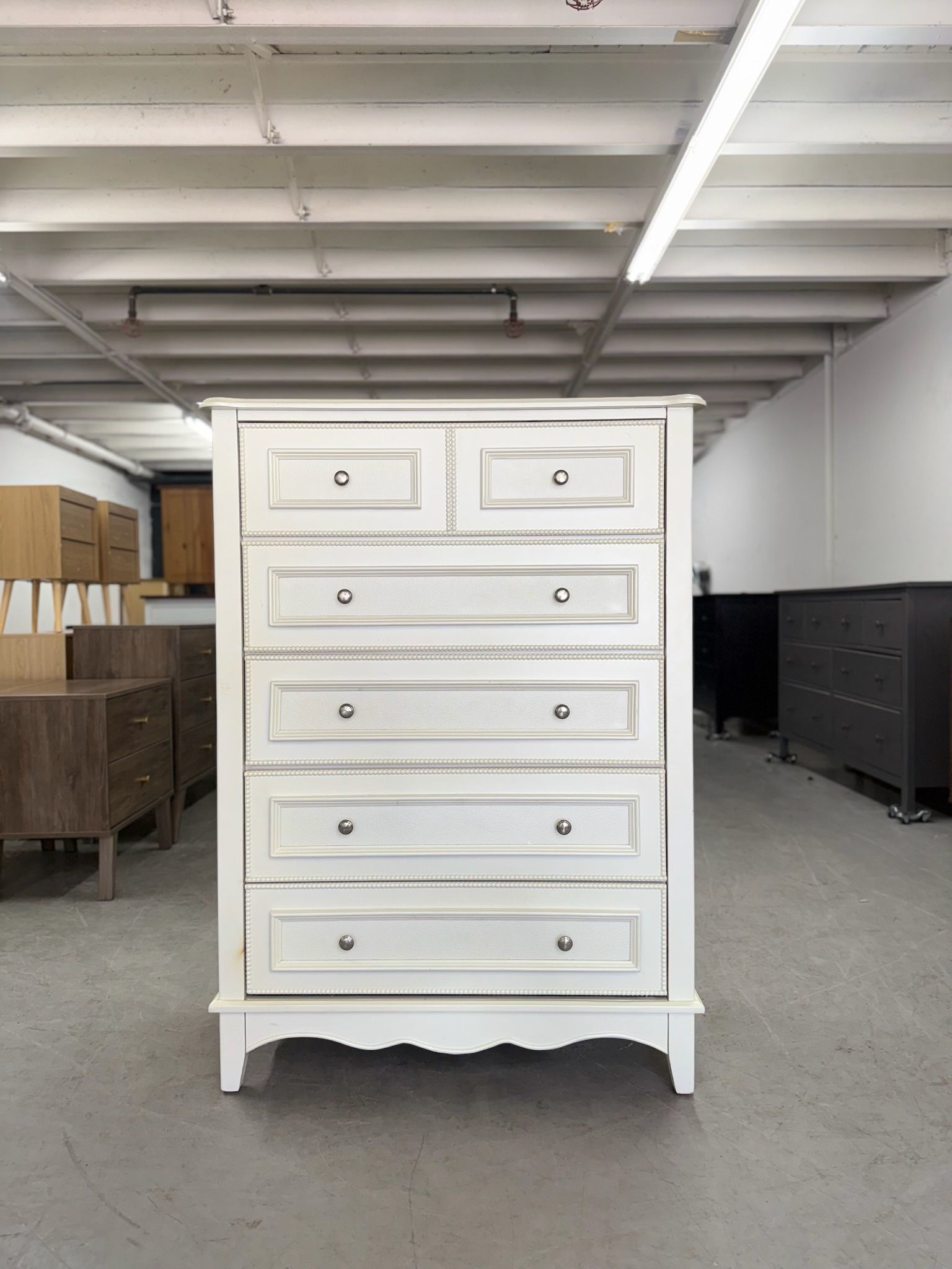 Not For Children Read Listing - Tall White 5 Drawer Dresser 