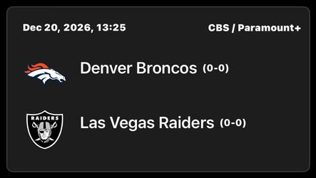 RAIDERS VS BRONCOS