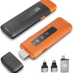 Wireless HDMI Transmitter and Receiver 4K Decode 1080P Output, 100Ft/50M Portable 2.4G/5G Plug&Play