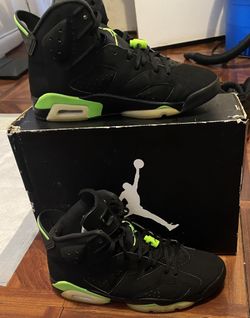 Retro Jordan 6s Black And Olive Green Used