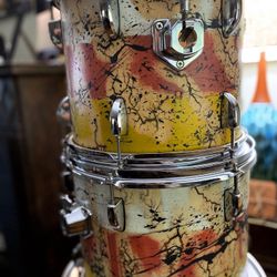Peace Drums Custom Splatter Paint Finish Halloween Colors 