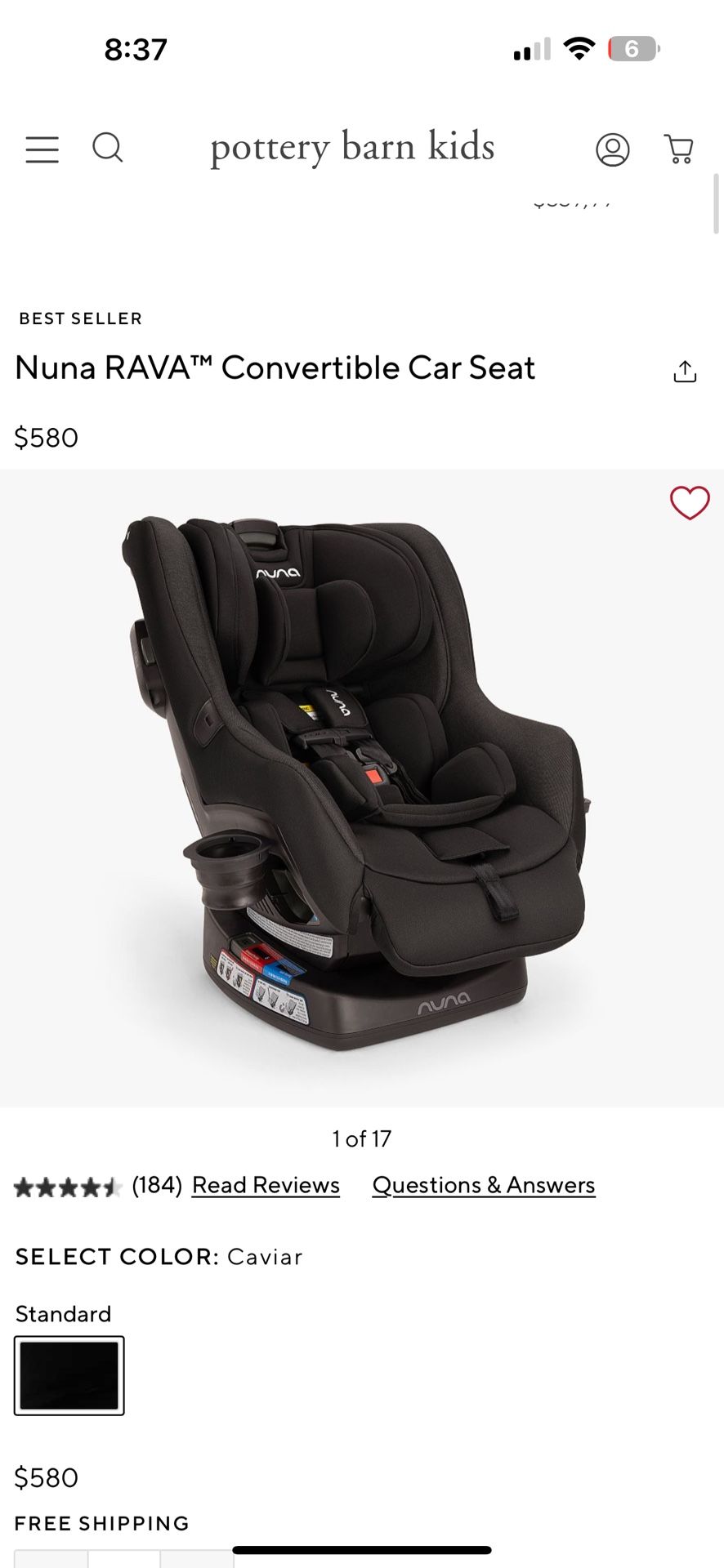 Unopened Box Nuna Rava Carseat