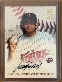 2001 Topps Golden Anniversary Prospect Juan Rincon Autograph Card - Minnesota Twins
