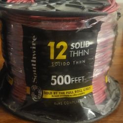 Southwire 500-ft 12 -AWG Red Solid Copper THHN wire ( By-the-roll )