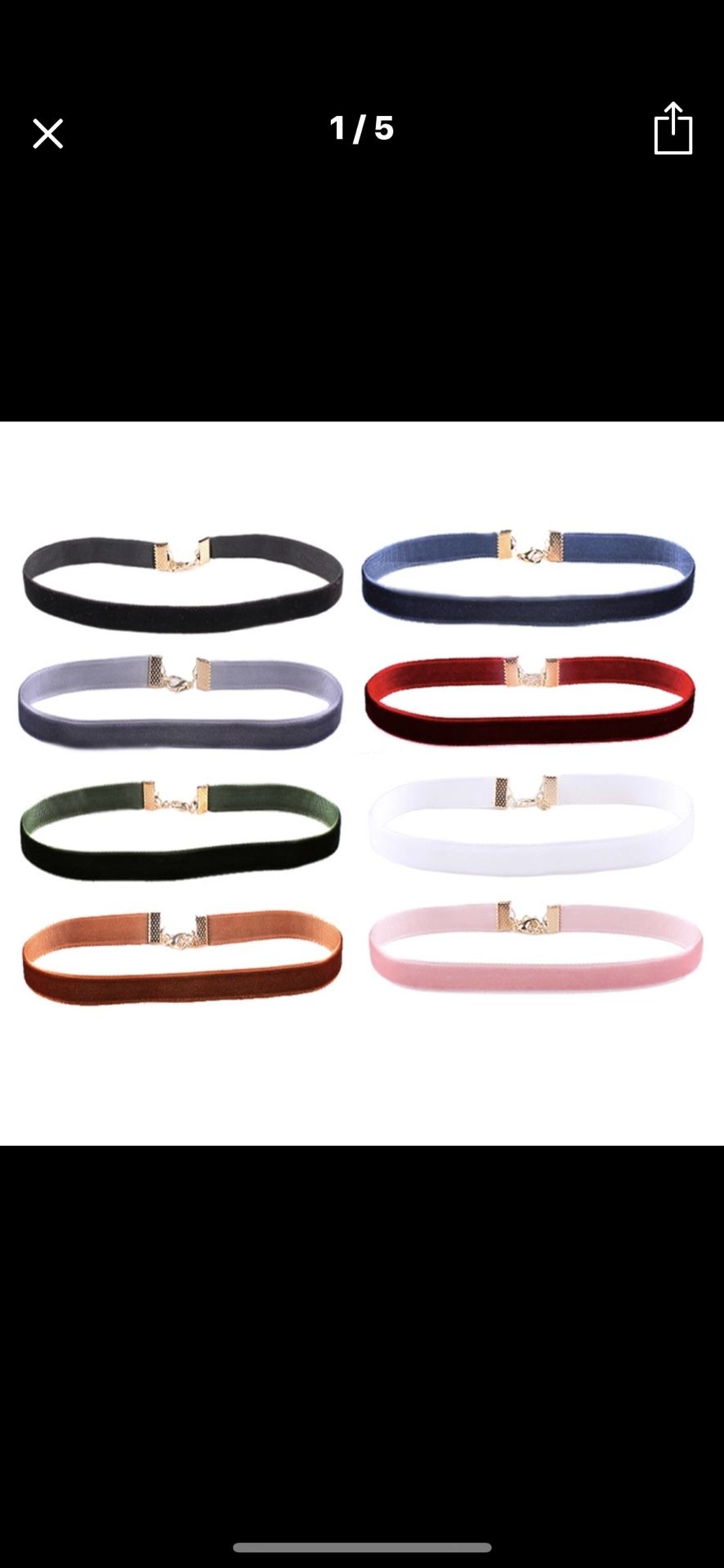 8pcs valvet chokers multicolor price negotiable new