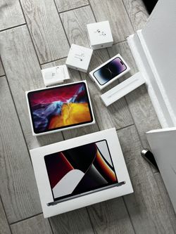 Apple Product Empty Boxes: Iphone 14 Pro MacBook Pro 14 AirPods Pro Pen iPad Pro
