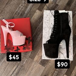 Size 9 Pleaser Shoes: Stripper Pole Dance Heels & Boots