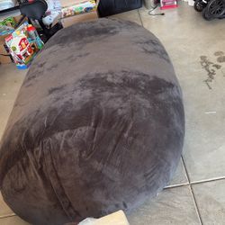 Amazon Basics Large Bean Bag Chairs for Adults, 6 ft Grey Memory Foam Filled with Solid Microfiber Cover