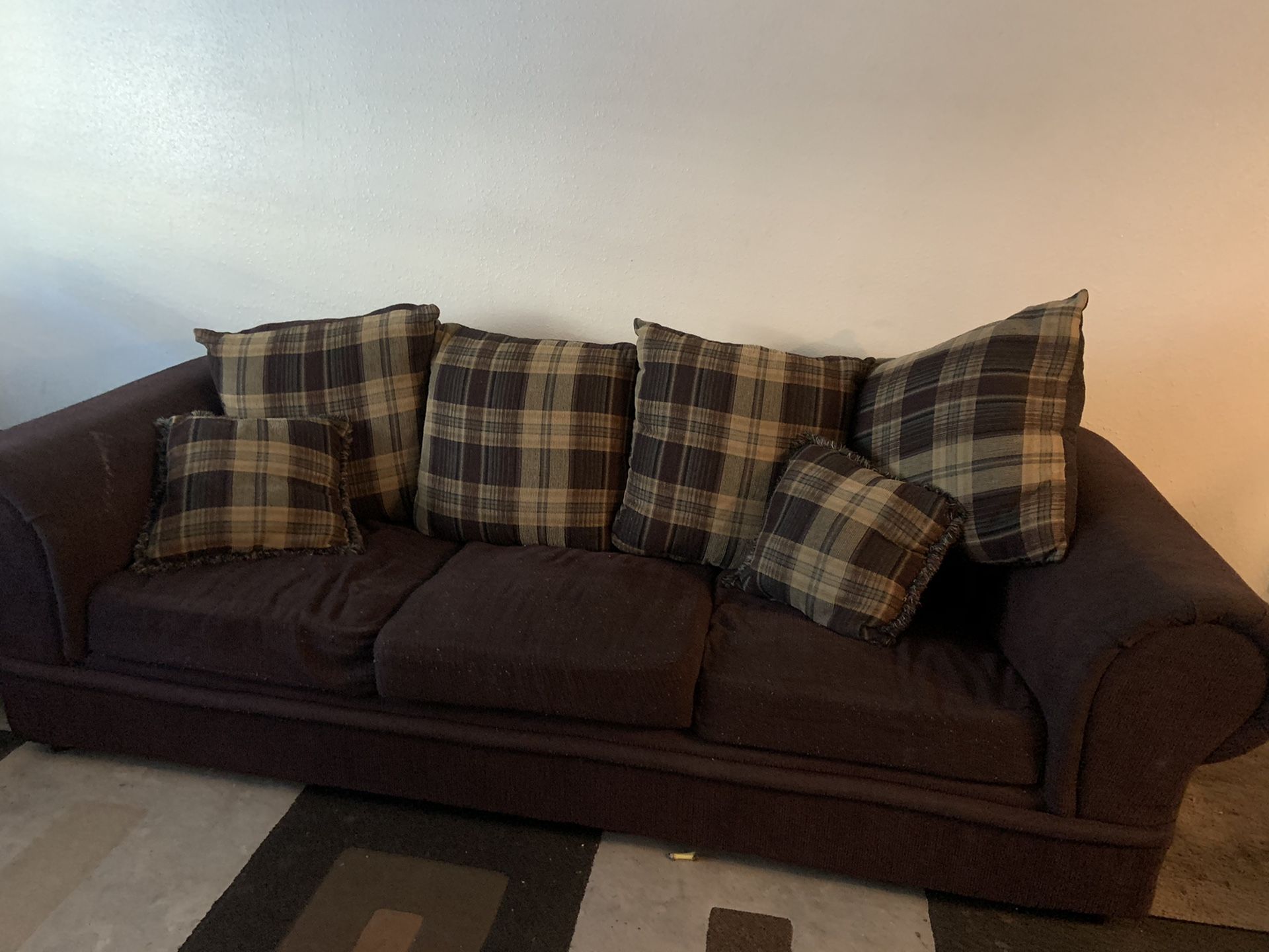 dark brown sofas / couches