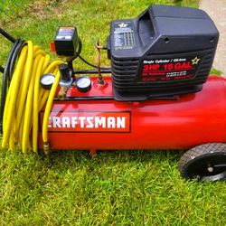 CRAFTSMAN AIR COMPRESSOR 3HP 15 GALLON - HOSE AND AIR CHUCK