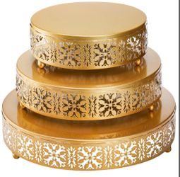 Coloch 3-Piece Gold Cake Stand Set