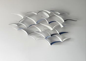  48" W x 25" H - Decorative flock of birds
