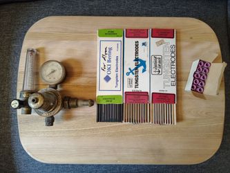 Tig Welder Parts Lot - Tungsten + Cups + Victor Regulator