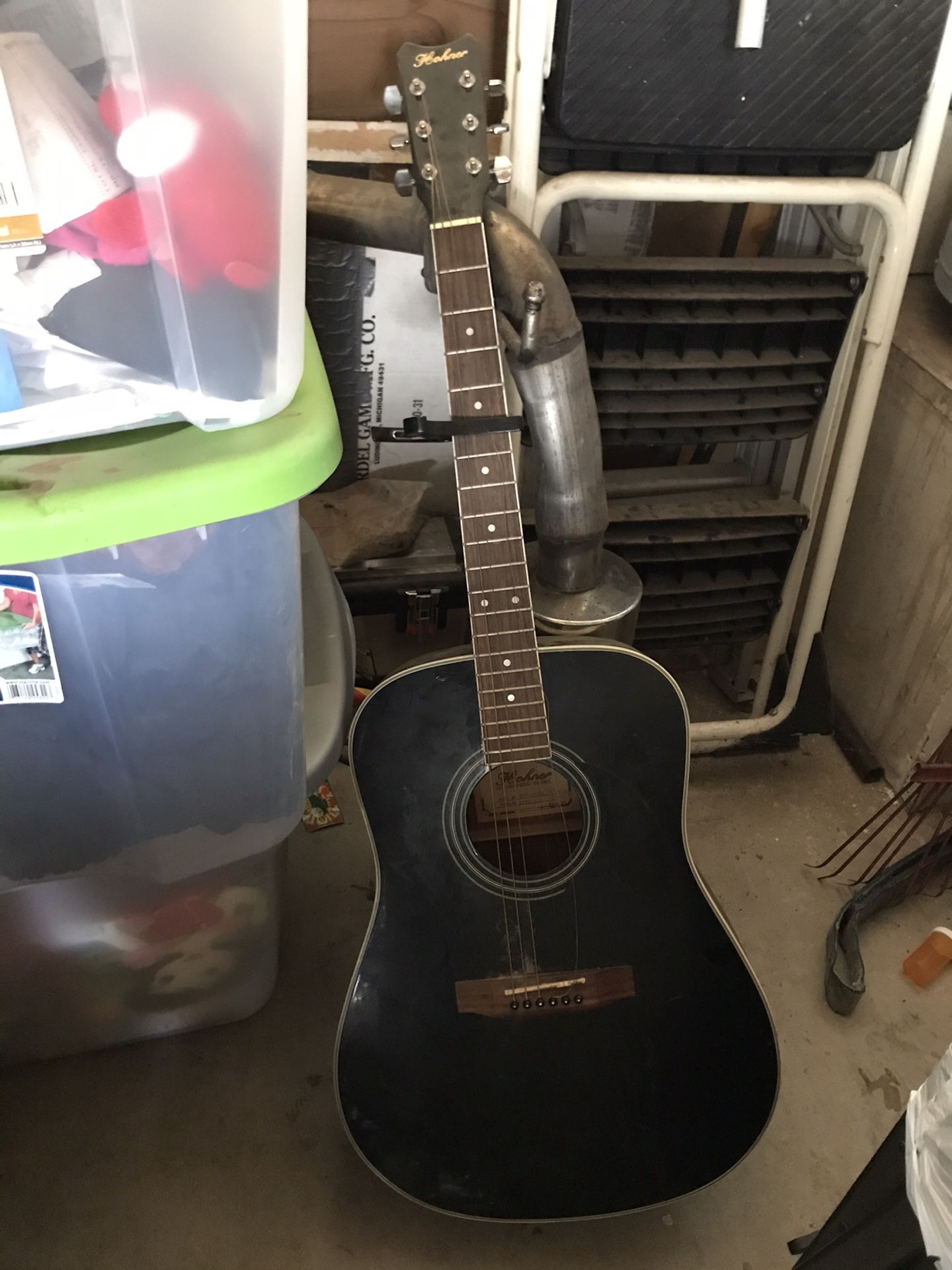 Hohner acoustic guitar.