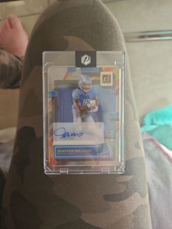 Jameson Williams Clearly Donruss Rated Rookie Auto 15/18