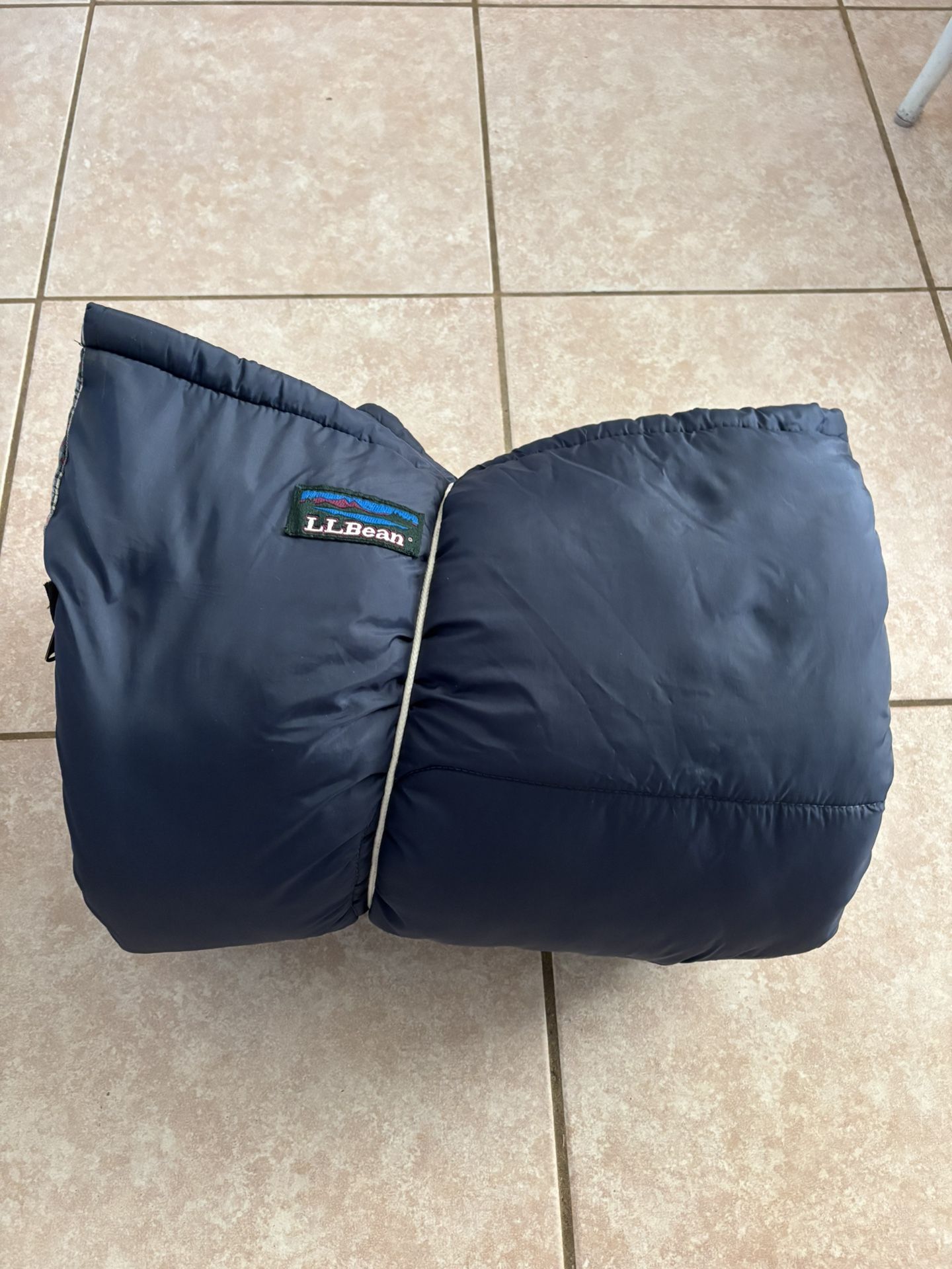 LL Bean Flannel Lined Sleeping Bag