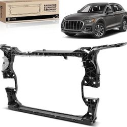 YHTAUTO Radiator Support Bracket Compatible with Audi Q5 2018-2023, 2020-2023 Q5 PHEV, PP Radiator Support Frame, Radiator Core Support Assembly