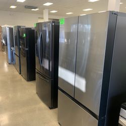 New Scratch And Dent Samsung 36”bedspoke French Door Fridge Stainless Steel With Warranty 