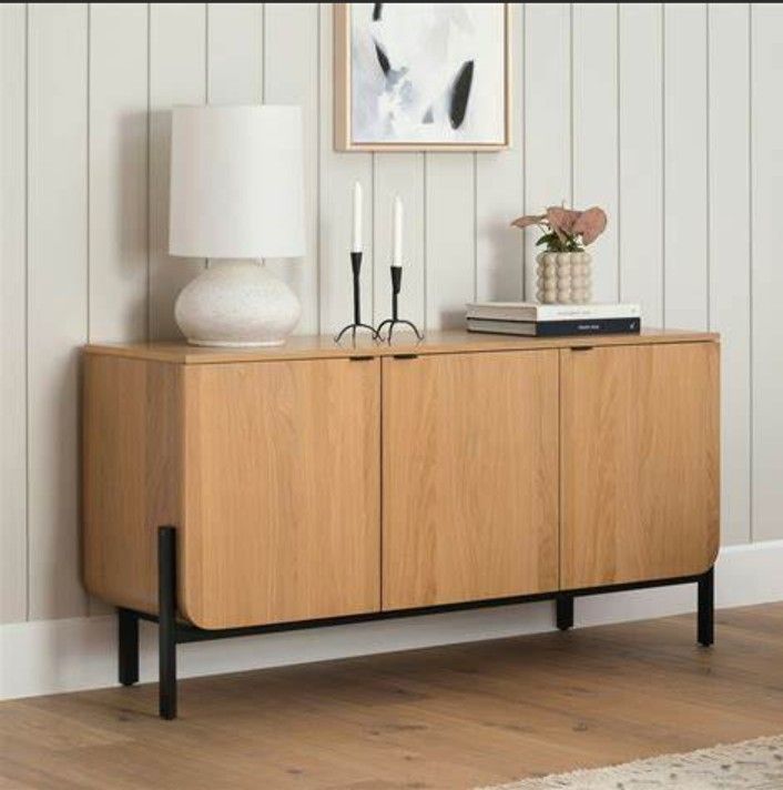 OPEN BOX! Article Segata Light Oak Sideboard - Delivery Available