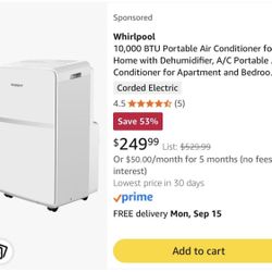 New In Box Air Conditioner Whirlpool 