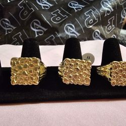 Gold Plated Nugget Ring