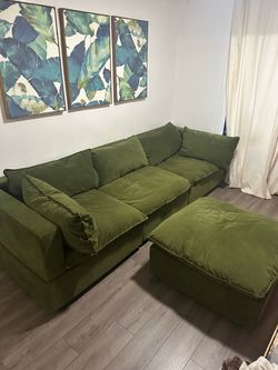 3 part modular sofa with ottoman