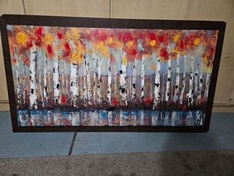 Autumn Birch Tree Canvas Wall Art
