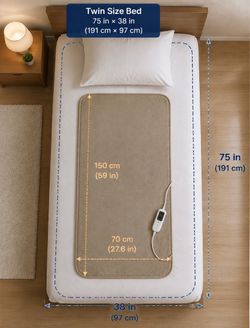 Safe Heating Mattress Pad with Adjustable Heat & Timer Control