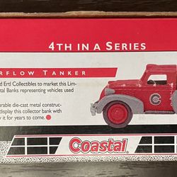 COASTAL COLLECTIBLE 1939 Dodge Airflow Tanker Bank 4th In The Series Toy Metal Die Cast Car Toy Red
