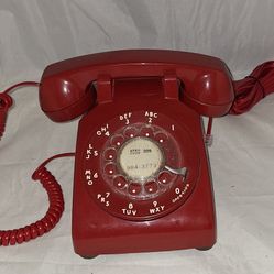 ORIGINAL Vintage AT&T 500DM RED Rotary Phone – TESTED in Excellent Working Condition