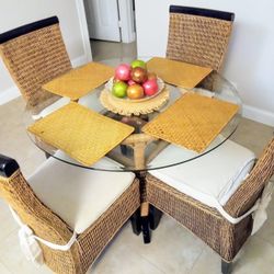 Dining table with four chairs, 