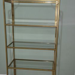 Gold  Glass Stand 5 Shelves 