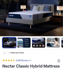 Nectar hybrid classic queen mattress