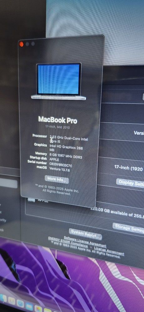 Macbook pro 17 inch dual hard drive (see description)