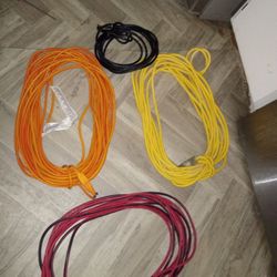 4extension Cords Red,Orange,Yellow,Blk