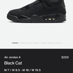 Jordan Black Cat 4 