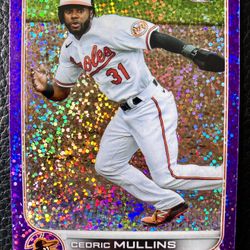 Cedric Mullins 2022 Topps Chrome Baseball #120 PURPLE SPECKLE REFRACTOR! ORIOLES! #d To 299