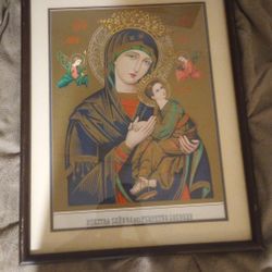 Virgin Mary Perpetual Help Picture With Frame