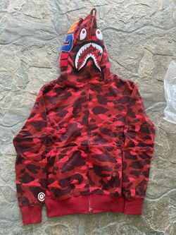 Red Bape Hoodie Full Zip Up
