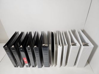 Lot of 11 View Binders - Various Sizes